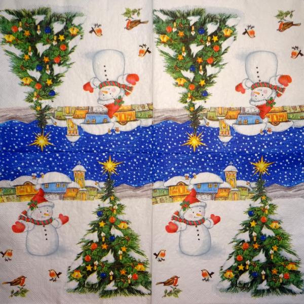 054 Snowman - 3-ply - Ambiente